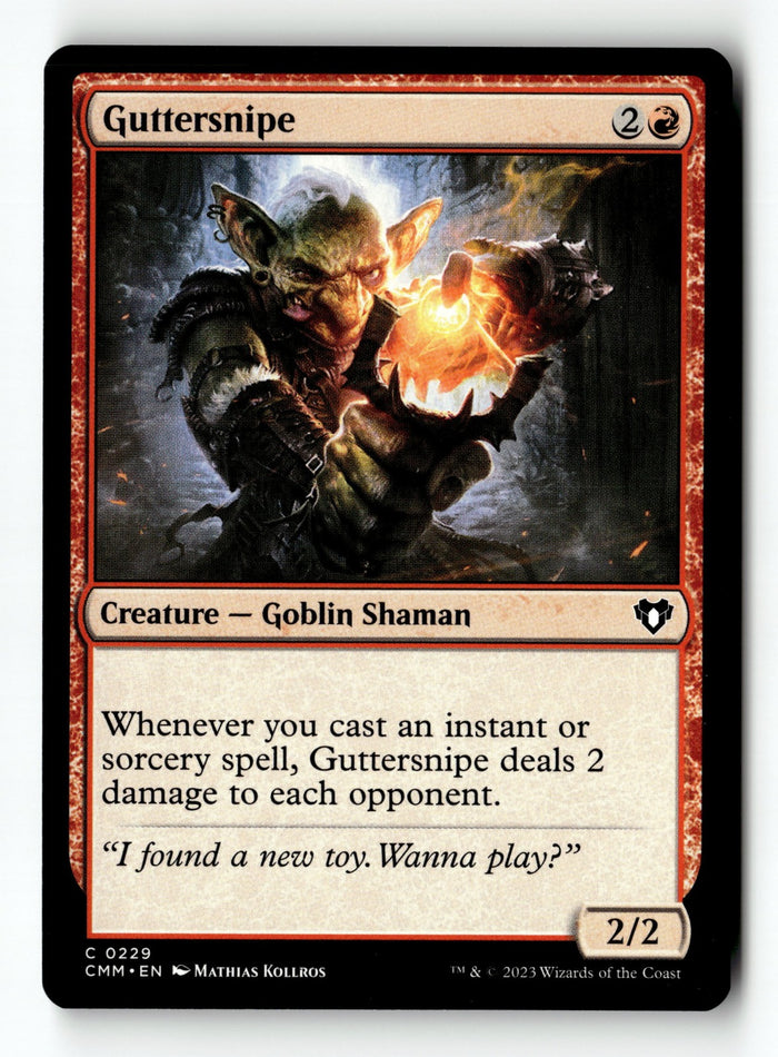 MTG Guttersnipe Commander Masters LP Magic The Gathering
