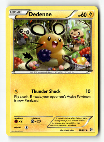 Pokemon Card Dedenne LP XY - BREAKthrough 57/162
