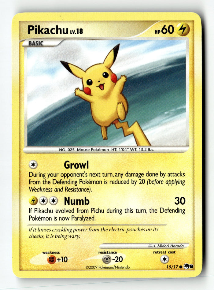 Pokemon Card Pikachu LP POP Series 9 015/017
