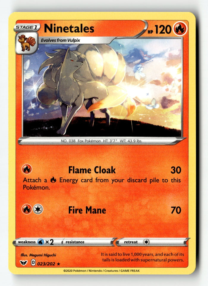 Pokemon Card Ninetales LP SWSH01: Sword & Shield Base Set 023/202