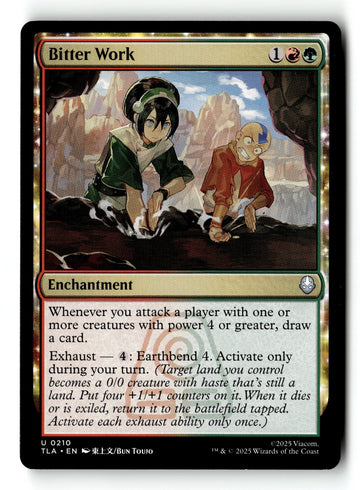 MTG Bitter Work Avatar: The Last Airbender LP Magic The Gathering