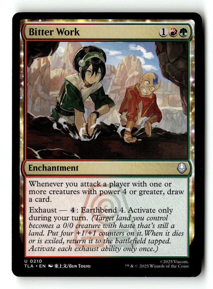 MTG Bitter Work Avatar: The Last Airbender LP Magic The Gathering
