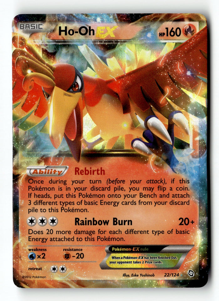 Pokemon Card Ho-Oh EX Holo LP Dragons Exalted 22/124