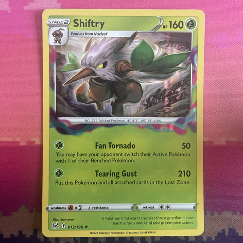 Pokemon Card Shiftry Astral Radiance Holo Rare 013/196 Near Mint
