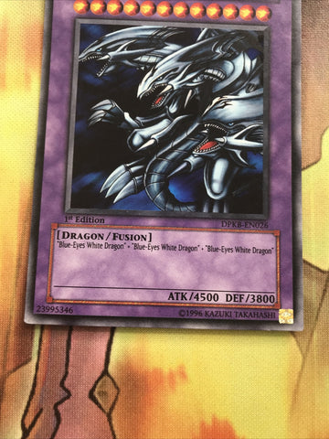 DPKB-EN026 1x Ultra Rare Blue-Eyes Ultimate Dragon 1st Edition Yugioh (back)
