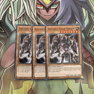 LED2-EN034 x3 Ancient Gear Golem Common Excellent Condition Yugioh