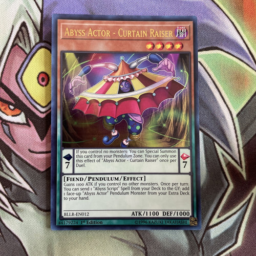 BLLR-EN012 Abyss Actor - Curtain Raiser Ultra Rare 1st Edition NM Yugioh Card
