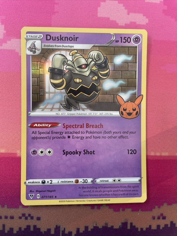 Pokemon Card Dusknoir Trick Or Trade Holo Rare 071/185 Near Mint