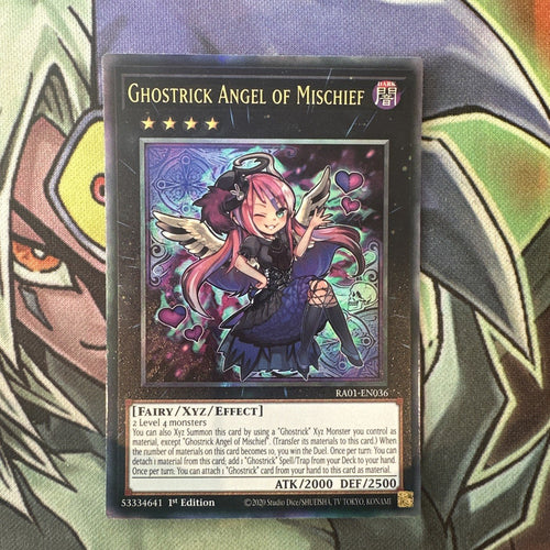 RA01-EN036 Ghostrick Angel Of Mischief New Ultimate 1st Edition NM Yugioh Card
