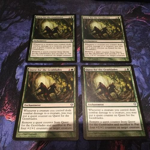 MTG 4 x Quest for the Gemblades - Zendikar Excellent Magic MTG
