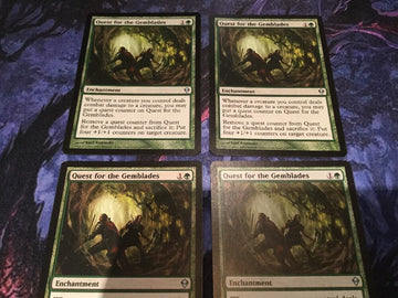 MTG 4 x Quest for the Gemblades - Zendikar Excellent Magic MTG (back)