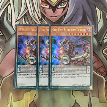 LEDD-ENC01 x3 Odd-Eyes Pendulum Dragon Ultra Rare Excellent Condition Yugioh