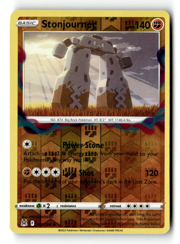 Pokemon Card Stonjourner Reverse Holo LP SWSH11: Lost Origin 111/196