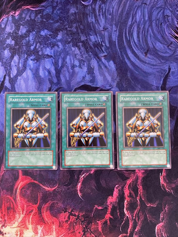 MFC-036 x3 Raregold Armor  - Common - Unlimited Edition Yugioh