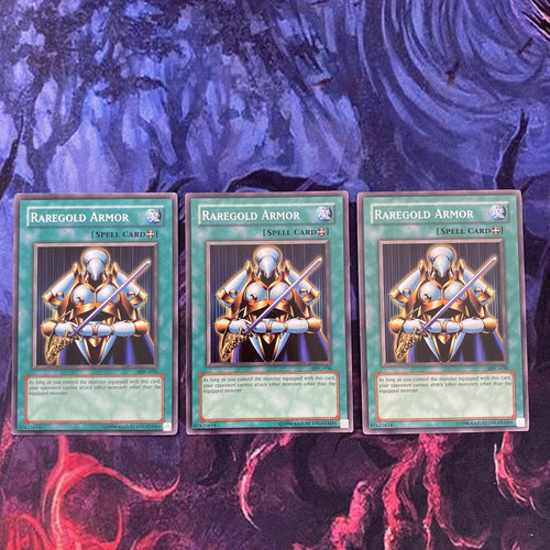 MFC-036 x3 Raregold Armor  - Common - Unlimited Edition Yugioh
