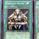 MFC-036 x3 Raregold Armor  - Common - Unlimited Edition Yugioh