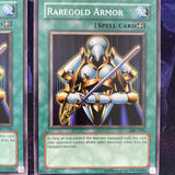 MFC-036 x3 Raregold Armor  - Common - Unlimited Edition Yugioh