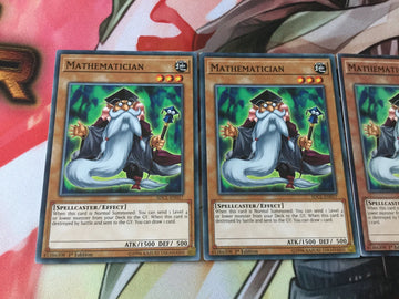 SDCL-EN017  3x Common Mathematician 1st Edition Yugioh (back)