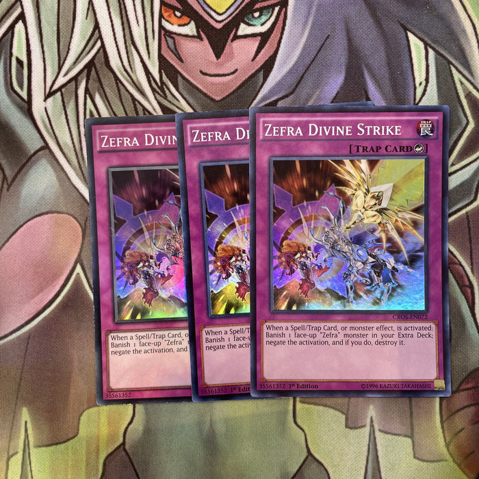 CROS-EN072 x3 Zefra Divine Strike Super Rare Excellent Condition Yugioh