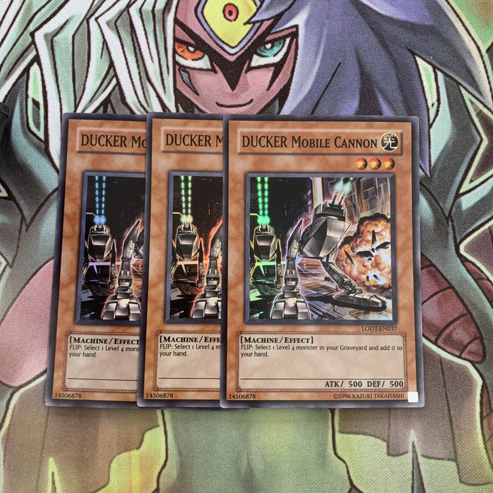 LODT-EN037 x3 DUCKER Mobile Cannon Super Rare Excellent Condition Yugioh