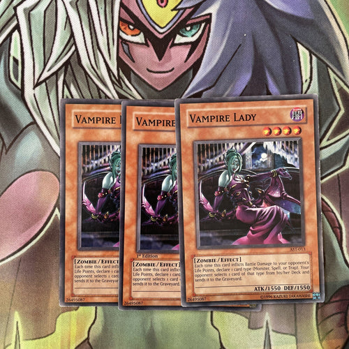 AST-013 x3 Vampire Lady Common Excellent Condition Yugioh