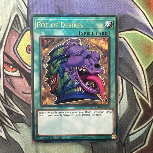 RA01-EN056 Pot Of Desires New Ultimate Rare 1st Edition NM Yugioh Card
