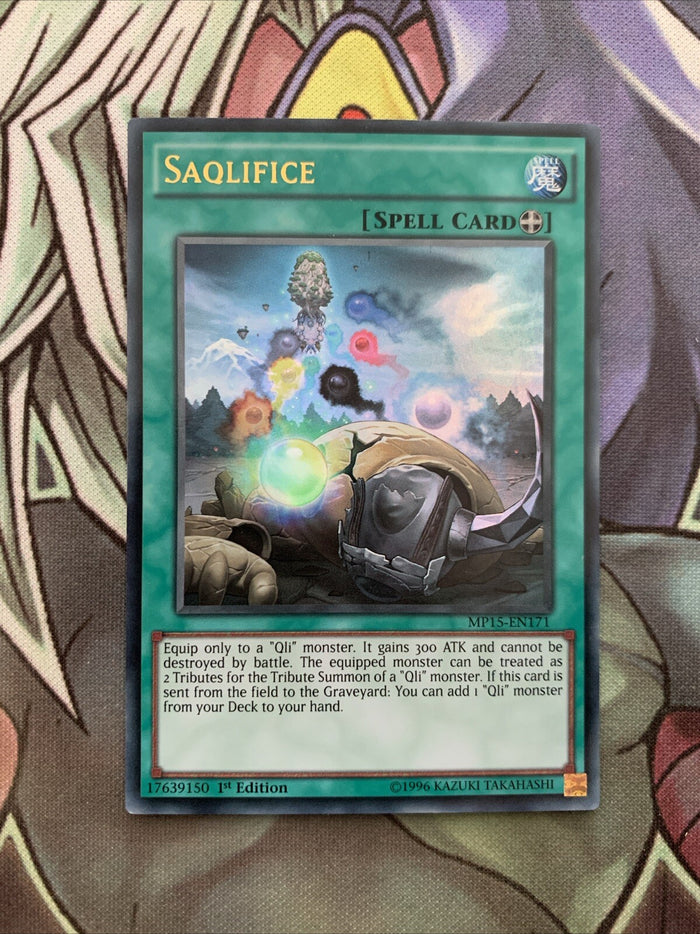 MP15-EN171 Saqlifice Ultra Rare 1st Edition NM Yugioh Card