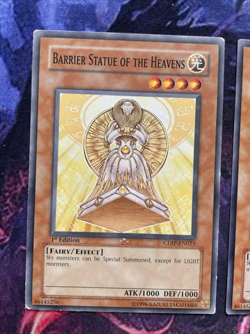 CDIP-EN023 Barrier Statue Of The Heavens x 3 - Playset - 1st Ed Common Yugioh (back)