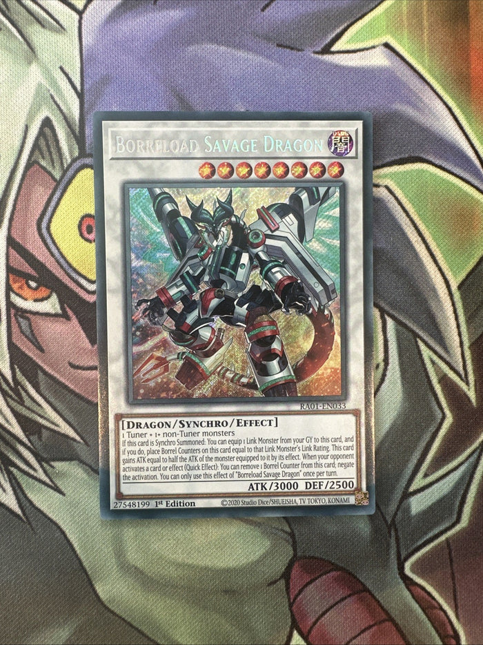 RA01-EN033 Borreload Savage Dragon Secret Rare 1st Edition NM Yugioh Card