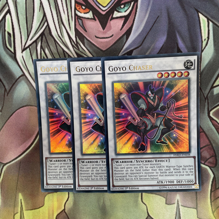 HSRD-EN038 x3 Goyo Chaser Ultra Rare Excellent Condition Yugioh