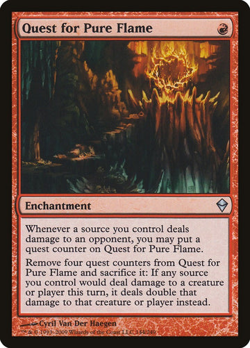 Quest For Pure Flame - Zendikar Excellent Magic MTG