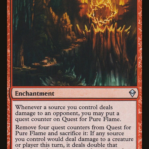 Quest For Pure Flame - Zendikar Excellent Magic MTG