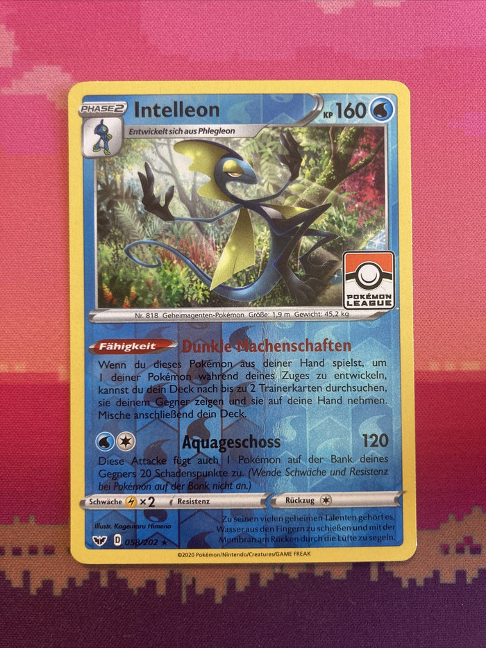 Pokemon Card Intelleon Sword And Shield Pokemon League Stamp FRENCH Near Mint