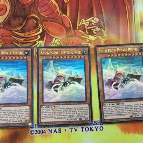 DRL3-EN071 x3 SNOW PLOW HUSTLE RUSTLE ULTRA RARE 1st Edition X3 PLAYSET Yugioh