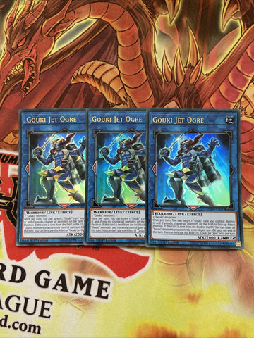 DUPO-EN023 x3 GOUKI JET OGRE YUGIOH CARDS