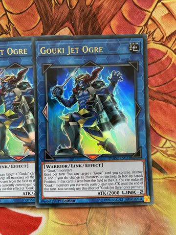 DUPO-EN023 x3 GOUKI JET OGRE YUGIOH CARDS (back)