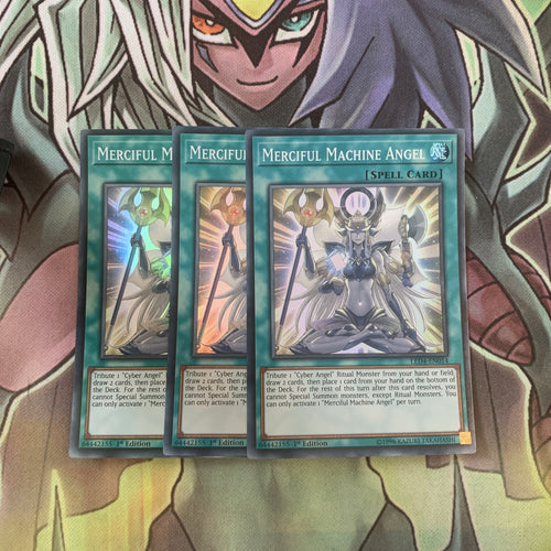 LED4-EN014 x3 Merciful Machine Angel Super Rare Excellent Condition Yugioh