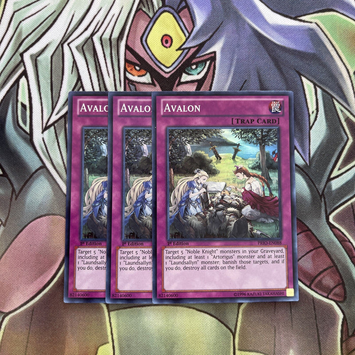 PRIO-EN088 x3 Avalon Super Rare Excellent Condition Yugioh