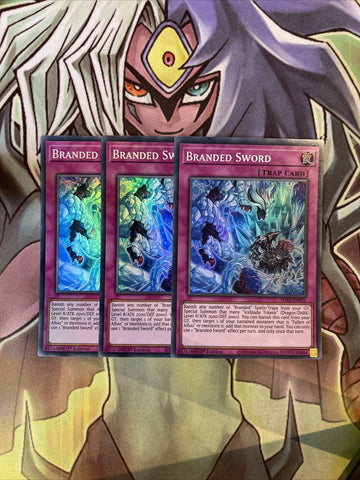 SDAZ-EN031 x3 Branded Sword Super Rare Excellent Condition Yugioh