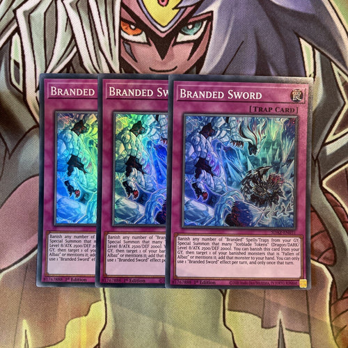 SDAZ-EN031 x3 Branded Sword Super Rare Excellent Condition Yugioh