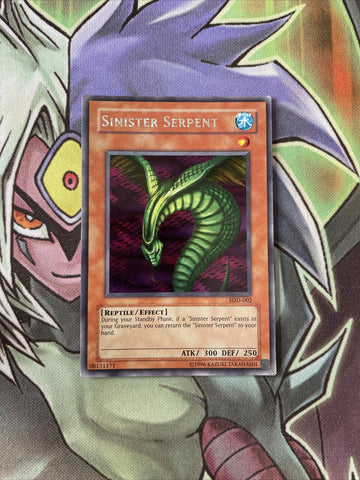 SDD-002 Sinister Serpent Prismatic Secret Rare UNL Edition LP Yugioh Card