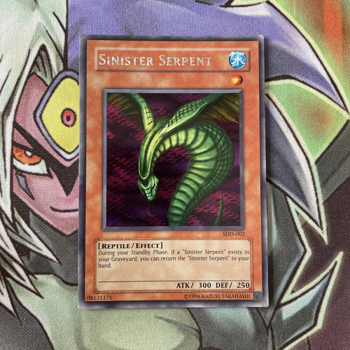 SDD-002 Sinister Serpent Prismatic Secret Rare UNL Edition LP Yugioh Card