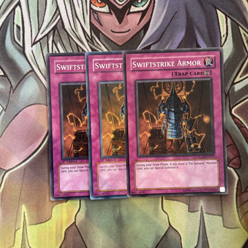 GLAS-EN073 x3 Swiftstrike Armor Common Excellent Condition Yugioh