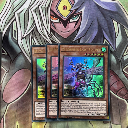 BODE-EN086 x3 Beetrooper Light Flapper Ultra Rare Excellent Condition Yugioh
