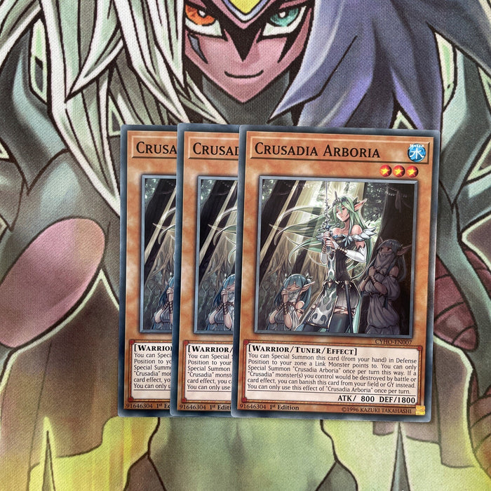 CYHO-EN007 x3 Crusadia Arboria Common Excellent Condition Yugioh