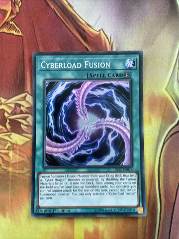 LED3-EN014 CYBERLOAD FUSION Super Rare 1st Edition YuGiOh Card