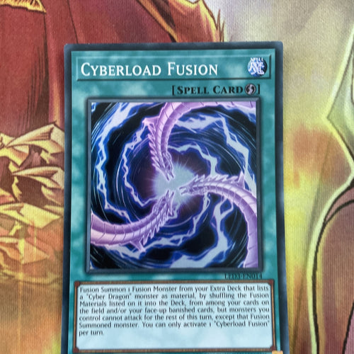 LED3-EN014 CYBERLOAD FUSION Super Rare 1st Edition YuGiOh Card