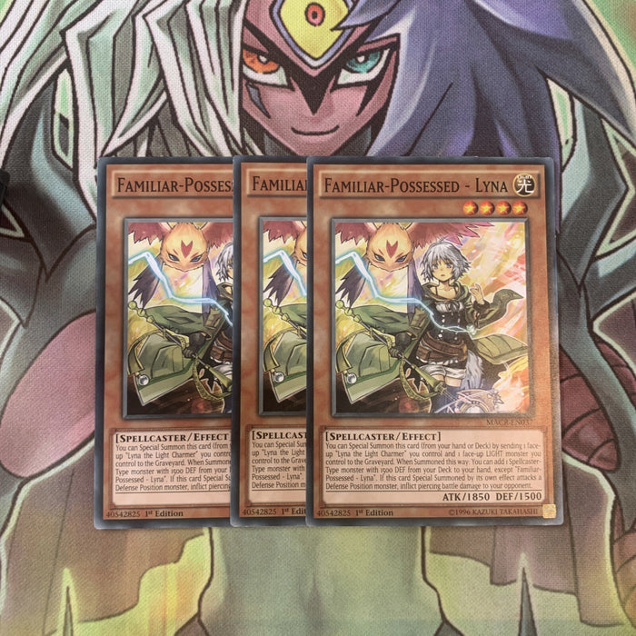 MACR-EN037 x3 Familiar-Posessed - Lyna Common Excellent Condition Yugioh