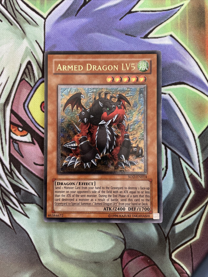 SOD-EN014 Armed Dragon LV5 Ultimate Rare UNL Edition LP Yugioh Card