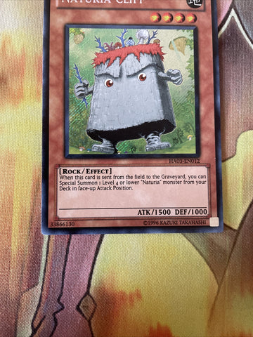 HA03-EN012 NATURIA CLIFF Secret Rare UNL Edition YuGiOh Card (back)